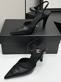 CC original lambskin 90mm  slingbacks CH00384