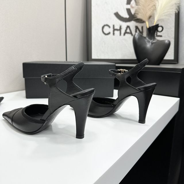 CC original lambskin 90mm  slingbacks CH00384