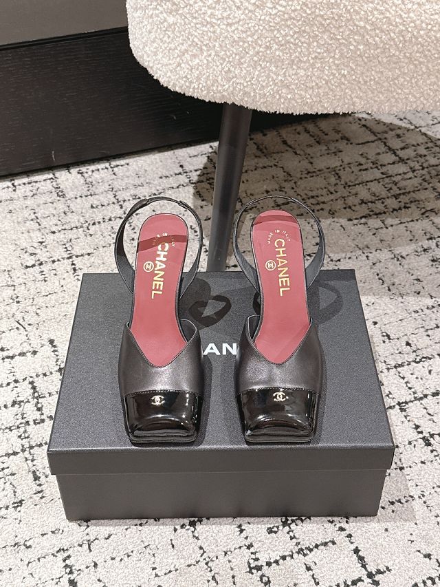 CC original lambskin 90mm slingbacks CH00403