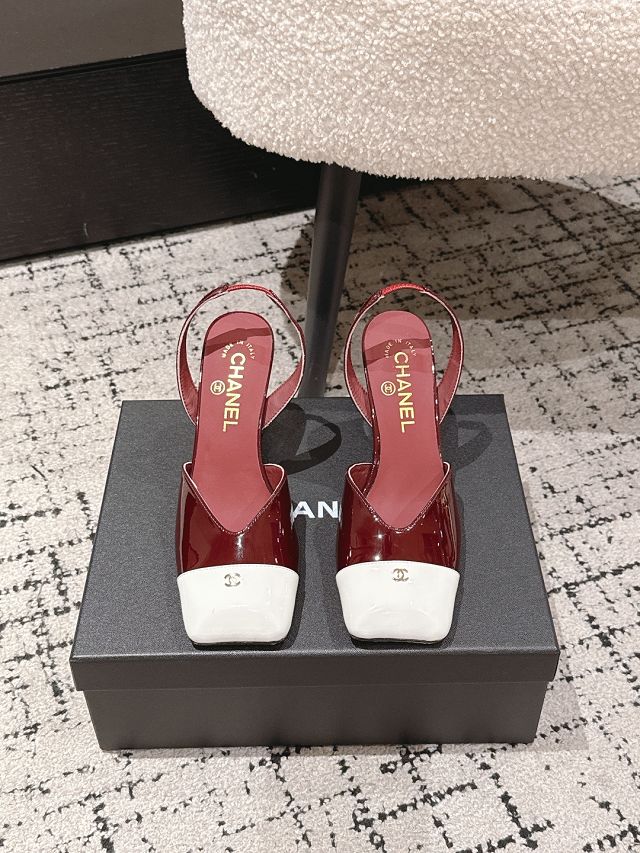 CC original lambskin 90mm slingbacks CH00403