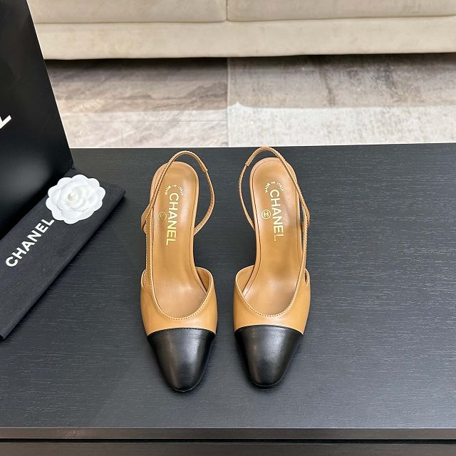 CC original lambskin 90mm slingbacks CH00418