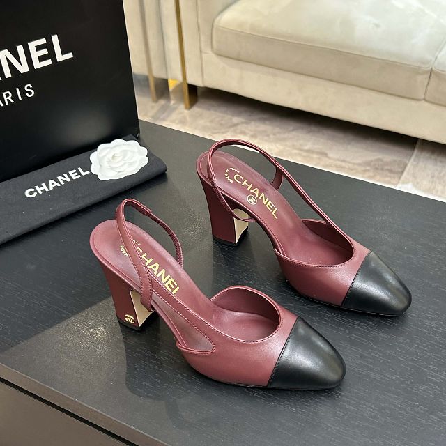 CC original lambskin 90mm slingbacks CH00418