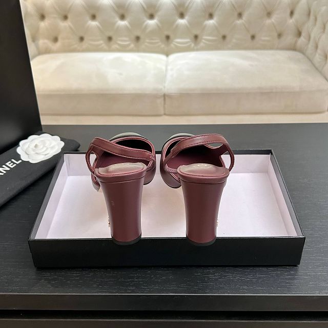 CC original lambskin 90mm slingbacks CH00418