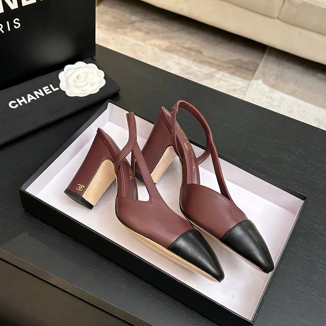 CC original lambskin 90mm slingbacks CH00418
