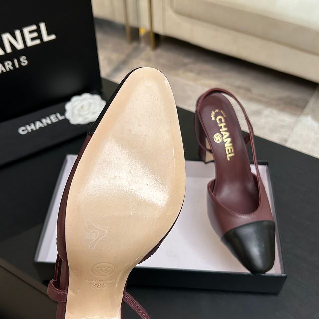 CC original lambskin 90mm slingbacks CH00418