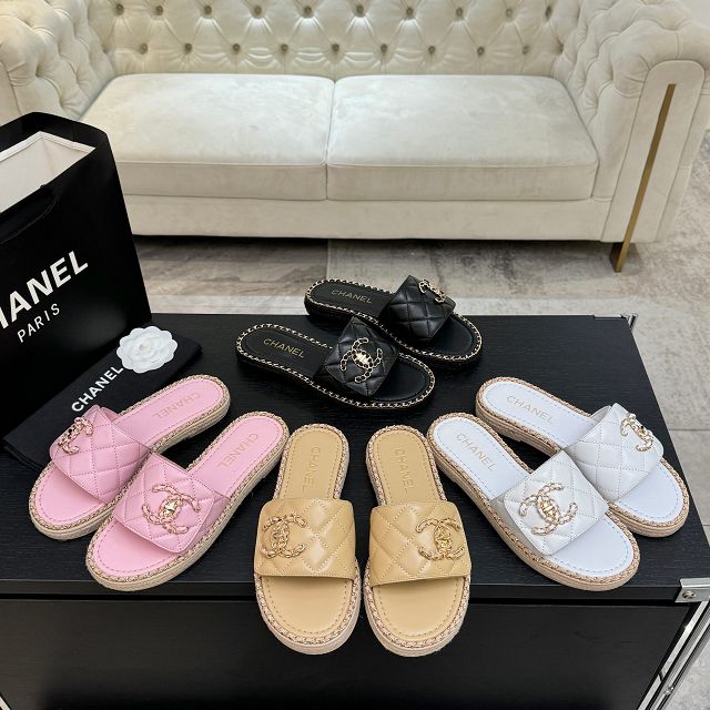 CC original lambskin mules CH00410