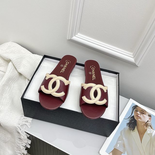 CC original lambskin mules CH00422