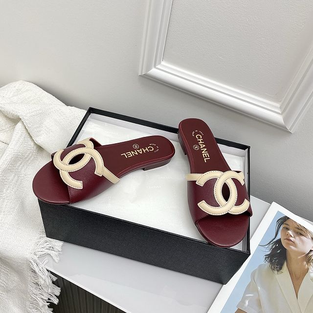 CC original lambskin mules CH00422