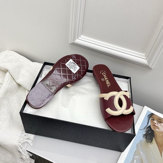 CC original lambskin mules CH00422