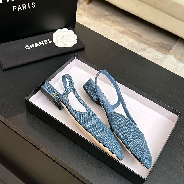 CC original lambskin slingbacks CH00420