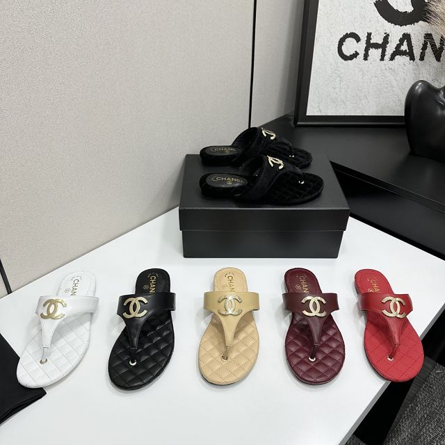 CC original lambskin thongs CH00386