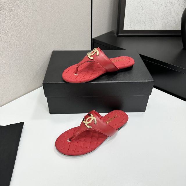 CC original lambskin thongs CH00386