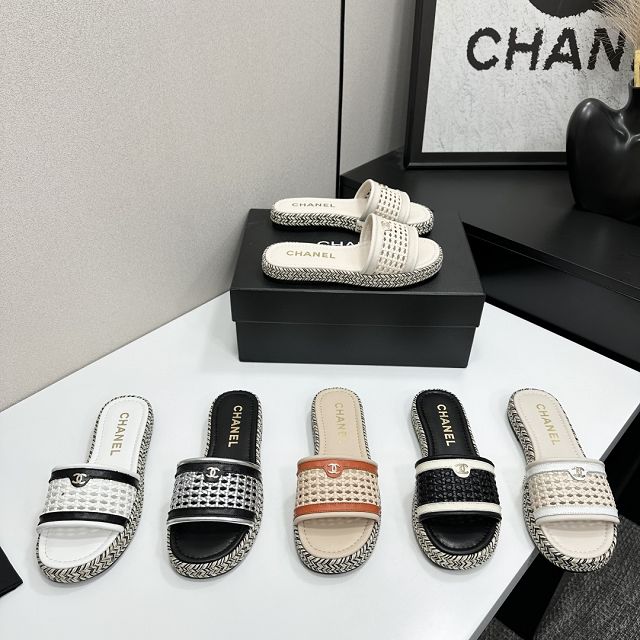 CC original raffia mules CH00381