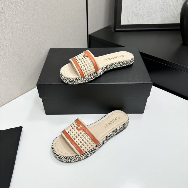 CC original raffia mules CH00381
