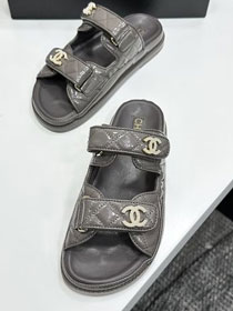 CC original shiny calfskin mules CH00390