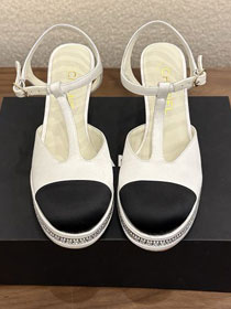 CC original suede calfskin 65mm slingbacks CH00396