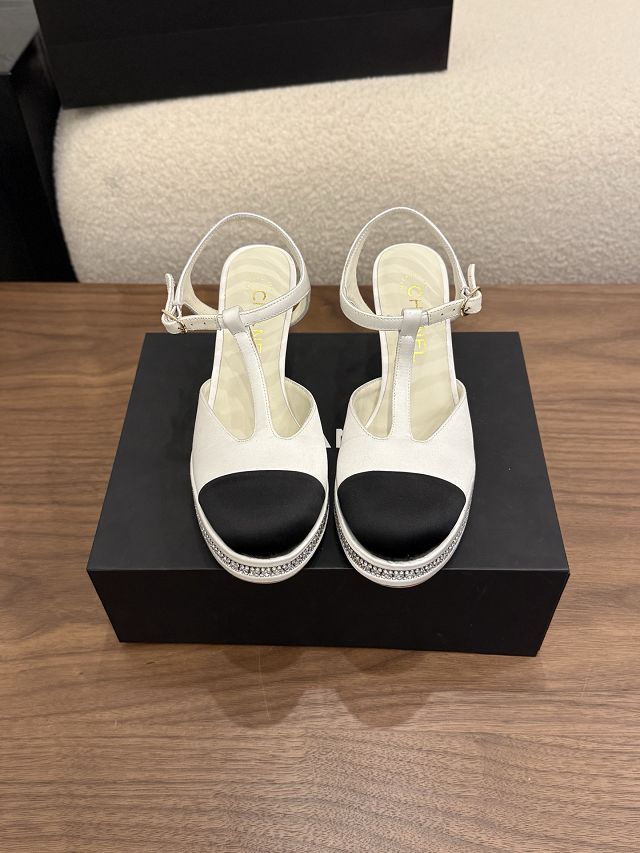 CC original suede calfskin 65mm slingbacks CH00396