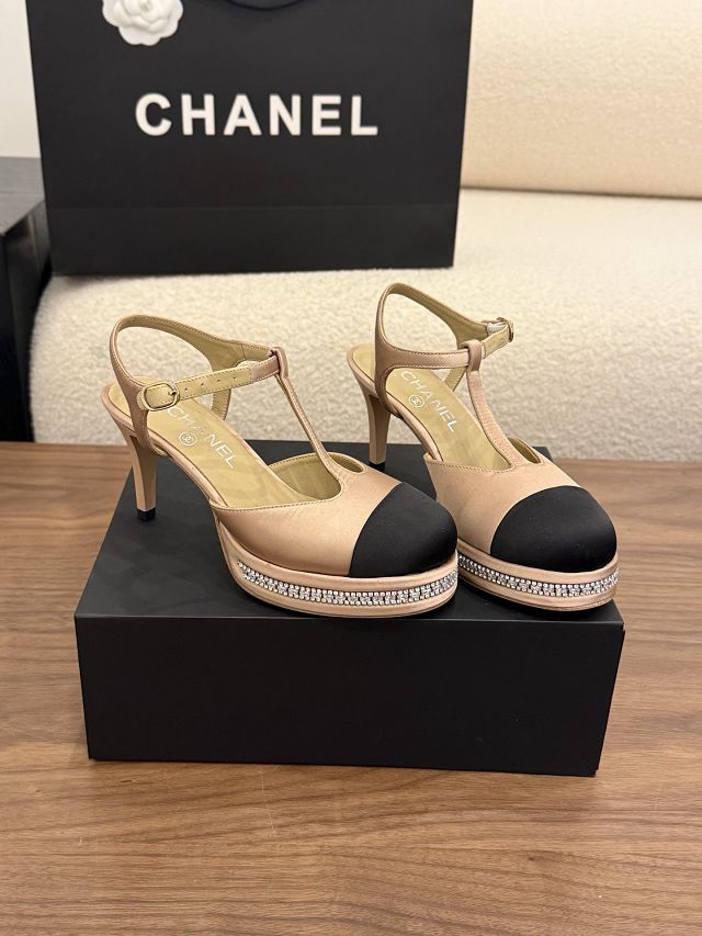 CC original suede calfskin 65mm slingbacks CH00396