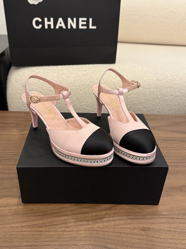 CC original suede calfskin 65mm slingbacks CH00396