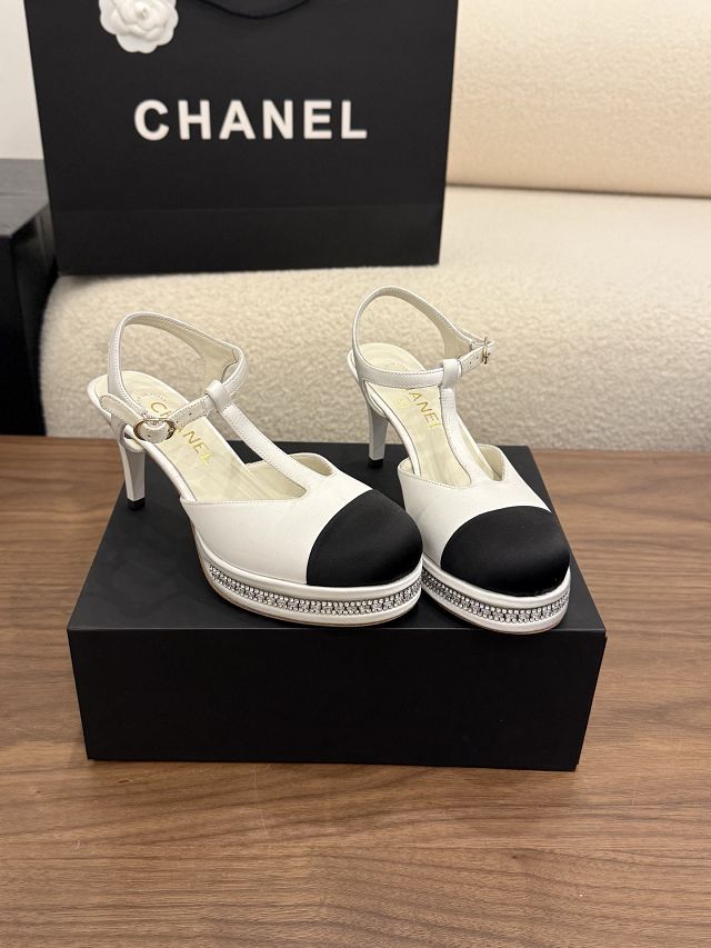 CC original suede calfskin 65mm slingbacks CH00396