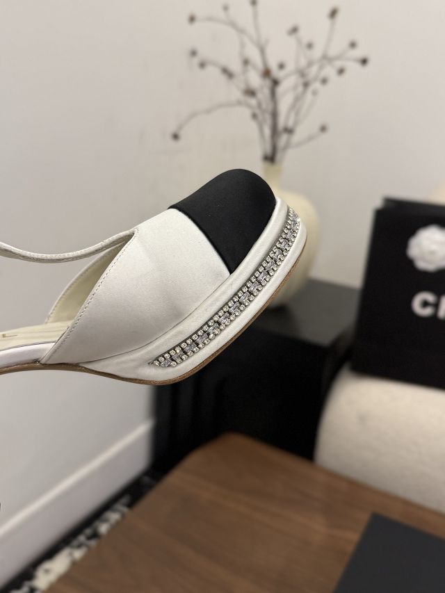 CC original suede calfskin 65mm slingbacks CH00396