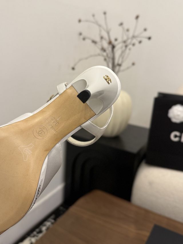 CC original suede calfskin 65mm slingbacks CH00396