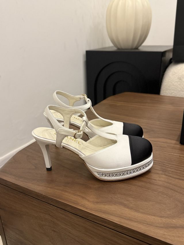 CC original suede calfskin 65mm slingbacks CH00396