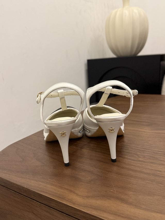 CC original suede calfskin 65mm slingbacks CH00396