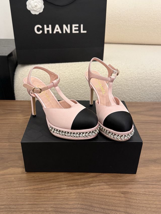 CC original suede calfskin 90mm slingbacks CH00397