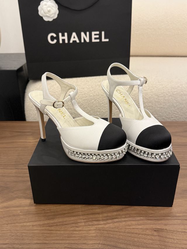 CC original suede calfskin 90mm slingbacks CH00397