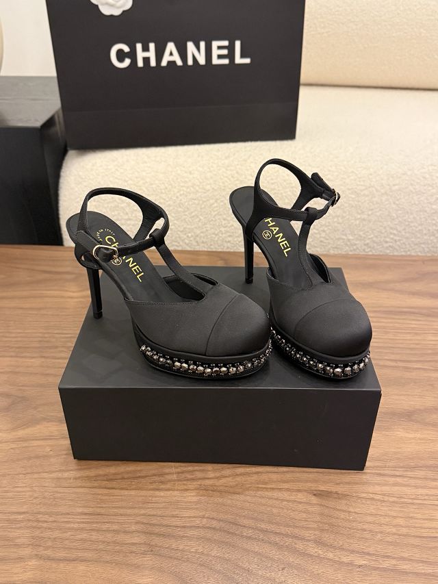 CC original suede calfskin 90mm slingbacks CH00397