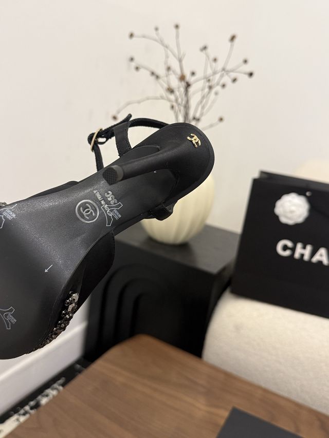 CC original suede calfskin 90mm slingbacks CH00397