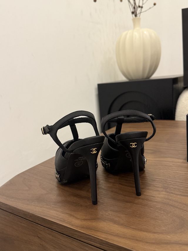 CC original suede calfskin 90mm slingbacks CH00397