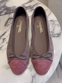 CC original suede calfskin ballet flats CH00401