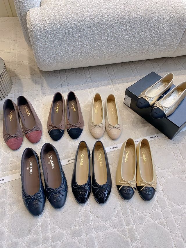 CC original suede calfskin ballet flats CH00401