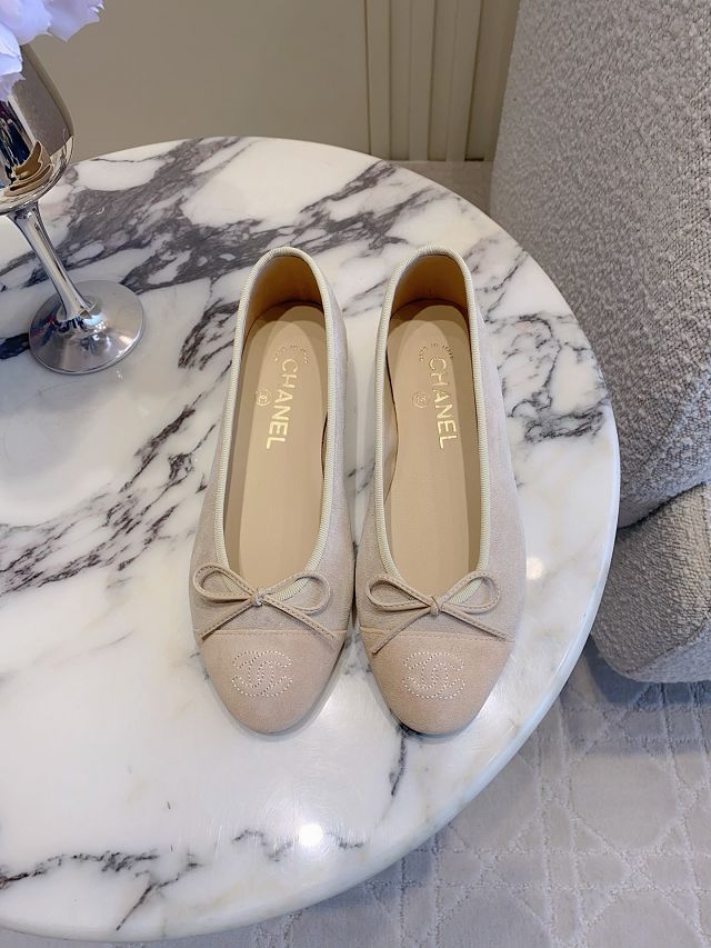 CC original suede calfskin ballet flats CH00401