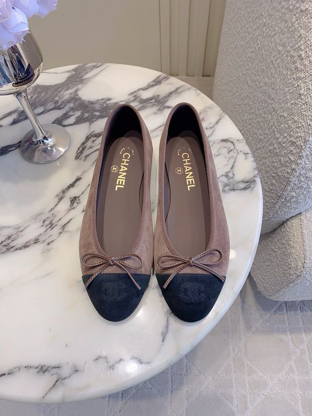 CC original suede calfskin ballet flats CH00401