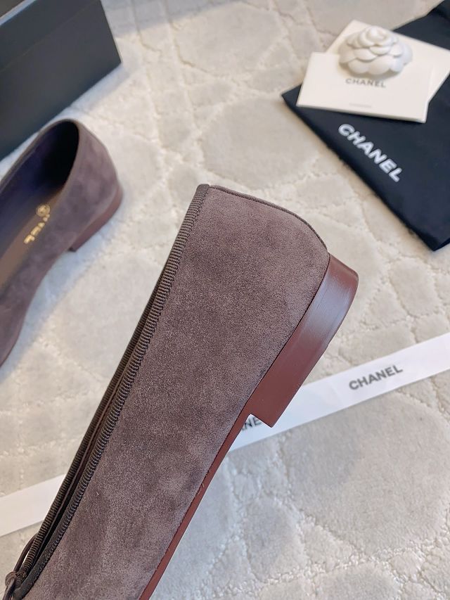 CC original suede calfskin ballet flats CH00401