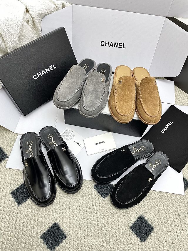 CC original suede calfskin mules CH00414