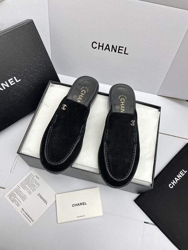 CC original suede calfskin mules CH00414