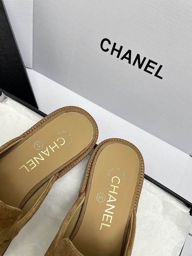CC original suede calfskin mules CH00414