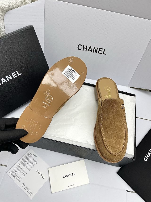 CC original suede calfskin mules CH00414