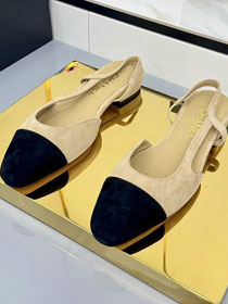 CC original suede calfskin slingbacks CH00429