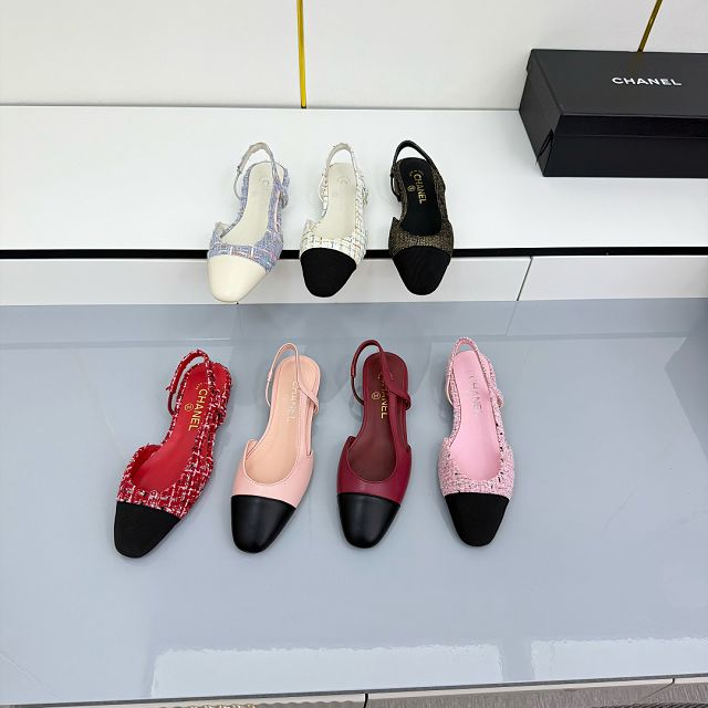 CC original suede calfskin slingbacks CH00429