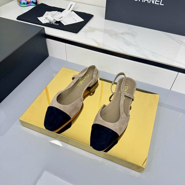 CC original suede calfskin slingbacks CH00429