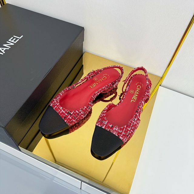 CC original suede calfskin slingbacks CH00429