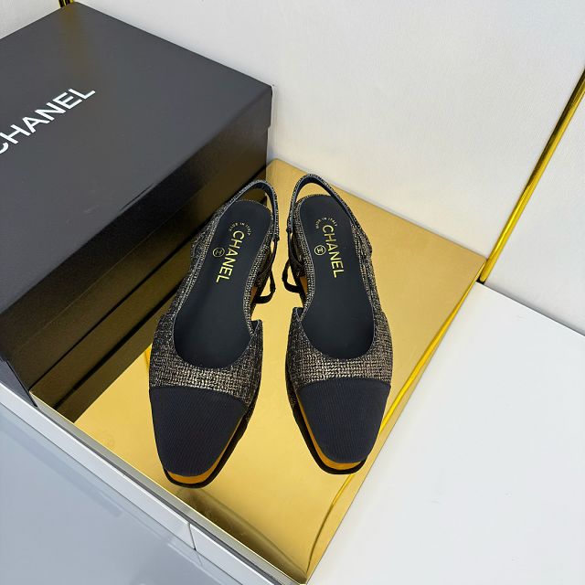 CC original suede calfskin slingbacks CH00429