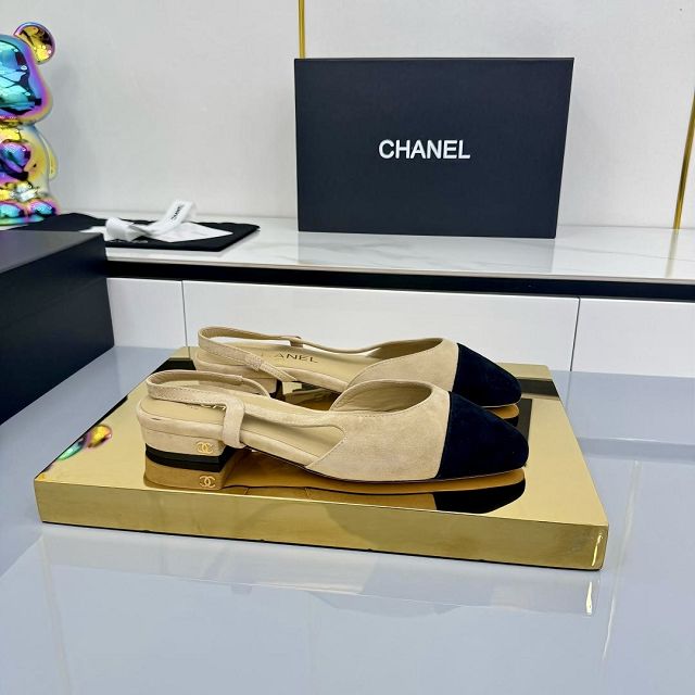 CC original suede calfskin slingbacks CH00429