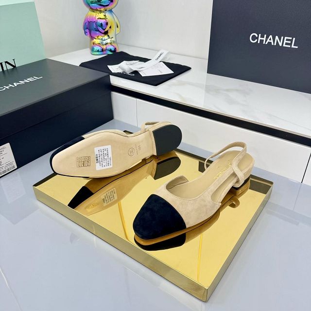 CC original suede calfskin slingbacks CH00429