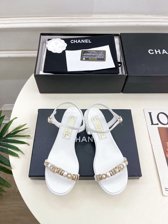 CC original lambskin 30mm mules CH00434